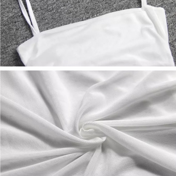 (Last 1) Double layer mesh bodycon dress in rose - Picture 6 of 6